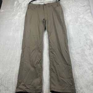 Prana Brion II Slim Fit Mens Pants Brown Mud 34W x 32L M4BN32312 Stretch Hiking